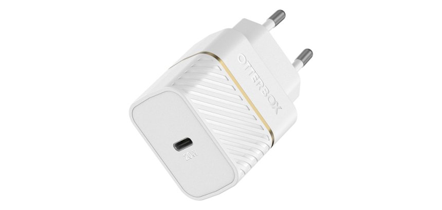 OtterBox EU Wall Charger 20W - 1X USB-C 20W USB-PD, Cloud Dust White