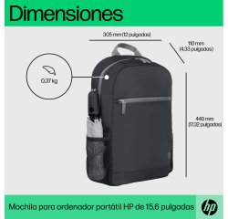 HP Mochila para ordenador portátil de 15,6 pulgadas