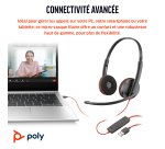 HP Poly Micro-casque Poly Blackwire 3220 stéréo USB-C + adaptateur USB-C/A