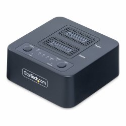 StarTech.com Duplicateur de Disque M.2 NVMe 1:1, Clonage/Copie Autonome de SSD M.2 Jusqu'à 90Go/min, Station d'Accueil de Disque Dur M.2 USB 3.2 20 Gbps à Deux Baies, Câbles USB-C/A Inclus