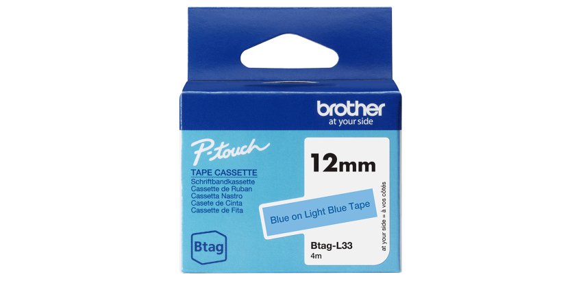 Brother BTAG-L33 label tape Blue on light blue