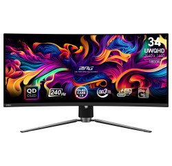 MSI MPG 341CQPX QD-OLED computer monitor 86.4 cm (34") 3440 x 1440 pixels UltraWide Quad HD Black