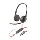 Poly Micro-casque stéréo USB-C Blackwire 3225 + prise 3,5 mm + adaptateur USB-C/A (lot)