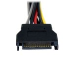 StarTech.com Cable Adaptador Bifurcador Divisor Splitter de Alimentación SATA de 0,15m - 2x Hembra