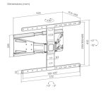 Equip Staffa per montaggio a parete TV ultra-sottile a movimento completo da 43” a 90”