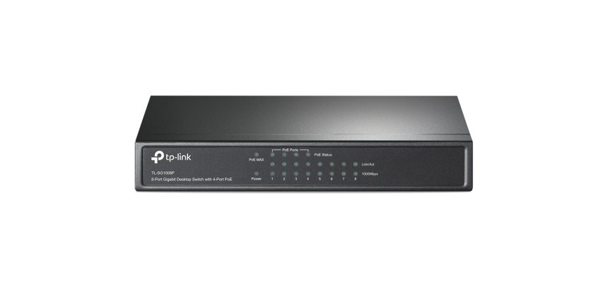 TP-Link TL-SG1008P Managed Gigabit Ethernet (10/100/1000) Power over Ethernet (PoE) Grijs