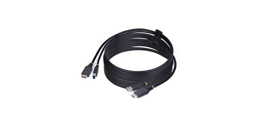 StarTech.com Cable KVM HDMI y USB 3.0 5Gbps de 3m - 4K 60Hz - Cable Combo HDMI 2.0 y USB para Switch Conmutador KVM
