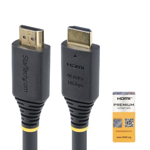 StarTech.com Cable HDMI Activo de Alta Velocidad de 15m - 4K 60Hz/1440p 144Hz - HDR10/HDCP 2.2/ARC - 18Gbps - Cable UHD - Cable HDMI 2.0 - Recubrimiento de TPE