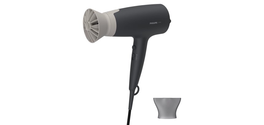 Philips Serie 3000 Asciugacapelli nero con accessorio ThermoProtect BHD351/10