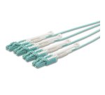 StarTech.com Cable de 1m de Fibra Óptica Dúplex Multimodo MTP(F)/PC a 4x LC/PC Multiconector OM3 - OFNP - Tipo A 8F - 50/125µm LOMMF - Redes de 40G - Baja Pérdida de Inserción -MPO