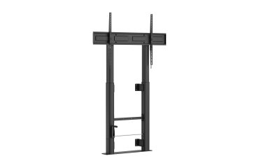 AISENS Soporte Suelo Con Manivela y Fijacion a Pared, TV 120kg de 60"-100", Negro