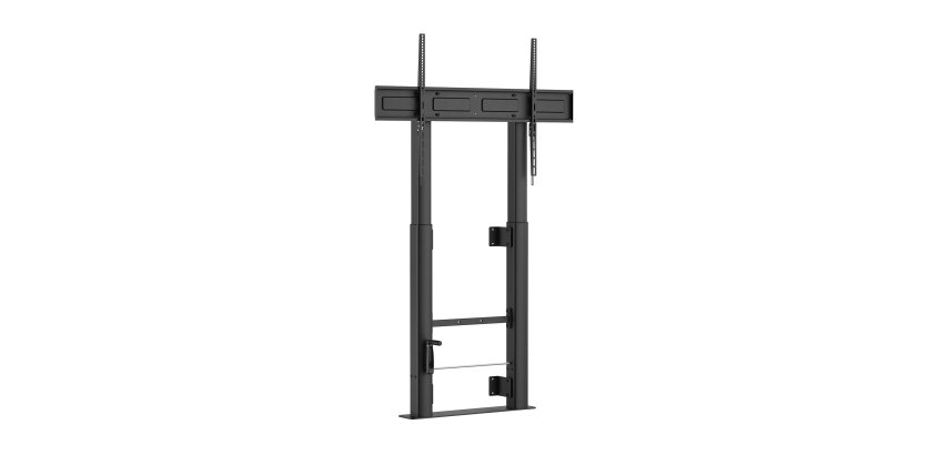 AISENS Soporte Suelo Con Manivela y Fijacion a Pared, TV 120kg de 60"-100", Negro
