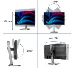 Philips 4000 series 24B2U4301/00 écran plat de PC 60,5 cm (23.8") 1920 x 1080 pixels Full HD LCD Gris