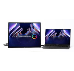 ASUS ZenScreen Fold OLED MQ17QH Monitor PC 43,9 cm (17.3") 2560 x 1920 Pixel Quad HD Argento