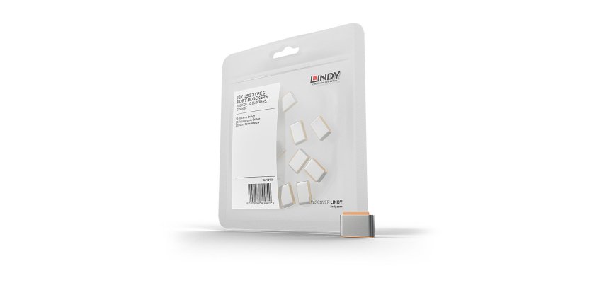 Lindy Bloqueurs de port USB Type C, orange, 10 pièces