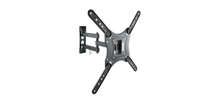 TooQ Soporte Giratorio e Inclinable para Monitor / TV LCD, Plasma de 23”- 55”, con Tres Pivotes, Negro