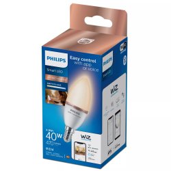 Philips LED Lampadina Smart Dimmerabile Luce Bianca da Calda a Fredda Attacco E14 40W Candela