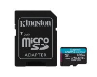 Kingston Technology Tarjeta microSDXC Canvas Go Plus Gen4 de 128 GB, 200 MB/s, A2 U3 V30 y adaptador