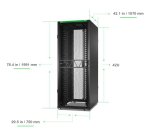 APC Rack NetShelter SX2 networking 42U L750XP1070XH1991mm, noir, avec pann. Laté.
