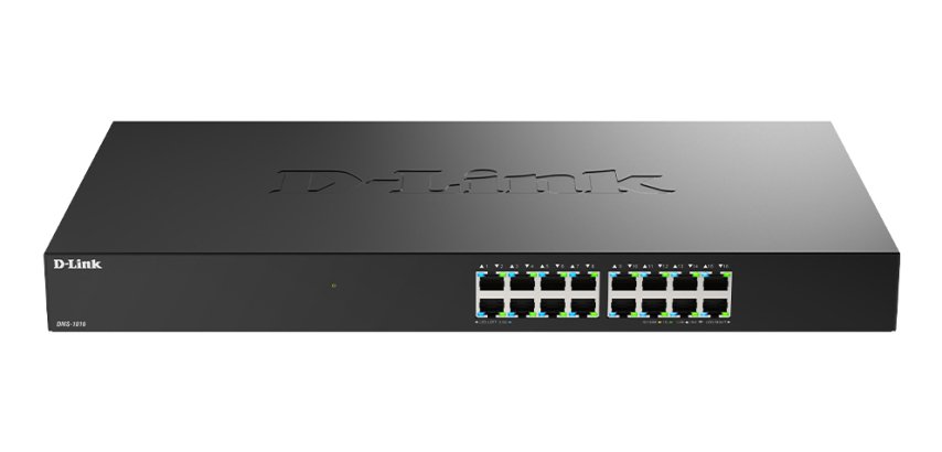 D-Link DMS-1016 Non-géré L2+ 2.5G Ethernet (100/1000/2500) Noir