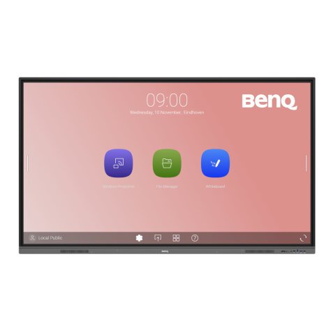 BenQ RE7503 Panel plano interactivo 190,5 cm (75") LED 400 cd / m² 4K Ultra HD Negro Pantalla táctil Procesador incorporado Android 11 18/7