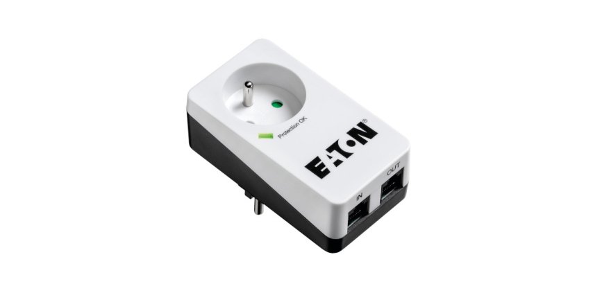 Eaton PB1TF protection surtension Noir, Blanc 1 sortie(s) CA 220 - 250 V