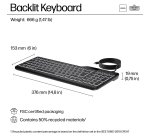 HP 400 Backlit Wired Keyboard