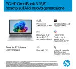 HP OmniBook 3 NGAI OmniBook 3 Next Gen AI 15-fn0010nl Copilot+ PC AMD Ryzen AI 7 350 Computer portatile 39,6 cm (15.6") Full HD 32 GB DDR5-SDRAM 1 TB SSD Wi-Fi 6 (802.11ax) Windows 11 Home Argento