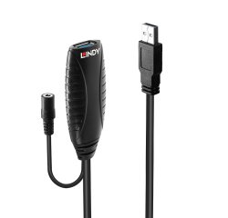 Lindy 43156 cavo USB USB 3.2 Gen 1 (3.1 Gen 1) 10 m USB A 5 Gbit/s Nero
