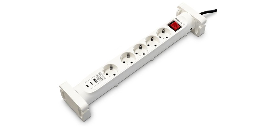 Salicru SPS SAFE 5S+ Blanco 5 salidas AC 230 V 1,4 m