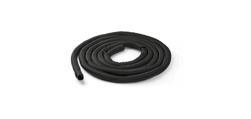 StarTech.com 15' (4.6m) Cable Management Sleeve - Flexible Coiled Cable Wrap - 1.0-1.5" dia. Expandable Sleeve - Polyester Cord Manager/Protector/Concealer - Black Trimmable Cable Organizer