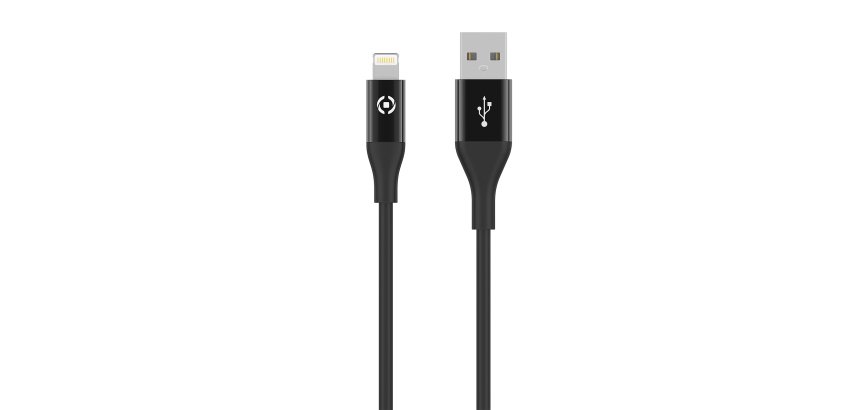 Celly USBLIGHTCOL3MBK cavo Lightning 3 m Nero