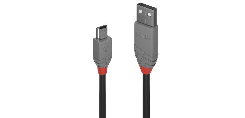 Lindy Câble USB 2.0 type A vers Mini-B, Anthra Line, 3m