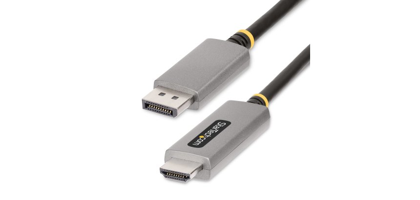 StarTech.com Câble Adaptateur DisplayPort vers HDMI, 8K 60Hz, 4K 144Hz, HDR10, DP 1.4 vers HDMI 2.1 - Convertisseur Vidéo Actif, Adaptateur DisplayPort vers Moniteur HDMI - Cordon DisplayPort vers HDMI M/M