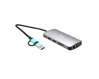 i-tec USB 3.0 USB-C/Thunderbolt 3x Display Metal Nano Dock with LAN + Power Delivery 100 W