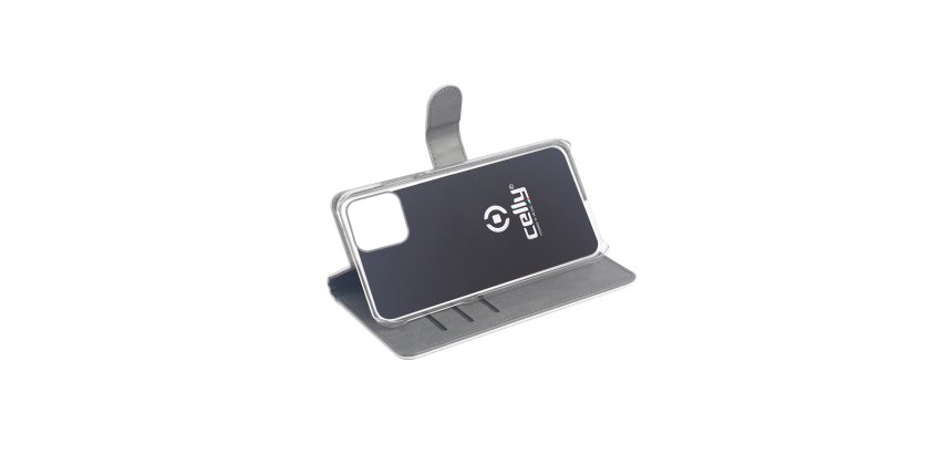 Celly Wally custodia per cellulare 16,5 cm (6.5") Custodia a libro Grigio, Bianco
