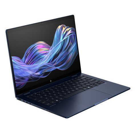 HP EliteBook X Flip G1i Next Gen AI PC Wolf Pro Security Edition Copilot+ PC Intel Core Ultra 7 258V Hybrid (2-in-1) 35.6 cm (14") Touchscreen WUXGA 32 GB LPDDR5x-SDRAM 1 TB SSD Wi-Fi 7 (802.11be) Windows 11 Pro Blue