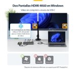 StarTech.com Docking Station USB-C de 2 Monitores HDMI - 4K 60Hz - Red Ethernet de 1Gbps - Dock Multipantalla - PD de 100W para Carga de Portátiles - Sin Controladores - Replicador de Puertos Windows