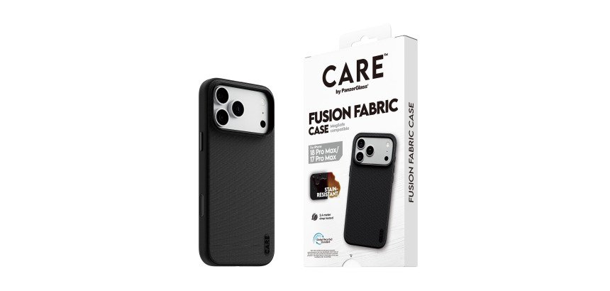 PanzerGlass CARE™ by ® Fusion Fabric Case Black w. MagSafe iPhone 18 Pro Max | 17 Pro Max protective case for mobile phones 17 cm (6.7") Black Cover