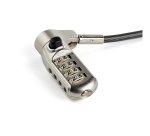 StarTech.com Cavo di sicurezza universale a combinazione per computer portatile da 2m - 3 in 1 - Lucchetto di sicurezza con combinazione a 4 cifre per laptop/desktop compatibile con K-Slot, Nano & Wedge Slot Computer - Cavo d'acciaio antifurto