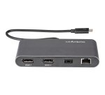 StarTech.com Mini-Station d'Accueil Thunderbolt à Seux Écrans, DisplayPort 4K 60 Hz, Hub Sans Pilote pour Windows et Mac, Gigabit Ethernet, 1 Port USB-A (USB 5 Gbps), Câble de 28cm