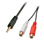 Lindy 35678 cable de audio 0,25 m 2 x RCA 3,5mm Negro, Rojo, Blanco