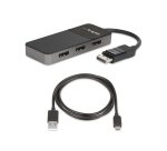 StarTech.com Répartiteur DisplayPort 1.4 à 3 ports, Adaptateur Multi-Moniteur DisplayPort vers 3x DP, Hub MST Triple pour Ordinateur 4K, Alimentation par Bus USB - Windows Uniquement