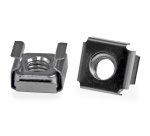 StarTech.com Lot de 50 Écrous Cage M6 à Trous Carrés et Outil d'Installation pour Baies de Serveurs, Armoires et Boîtiers de 19" ou 10", Argent - TAA