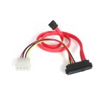 StarTech.com Câble Adaptateur SAS SFF 8482 vers SATA avec Alimentation LP4 - 46 cm
