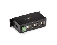 StarTech.com Hub USB 2.0 à 7 ports - Hub USB-A industriel en métal avec protection ESD et protection contre les surtensions de 350W - Montage sur rail DIN, mural ou sur bureau - Hub d'extension USB conforme TAA