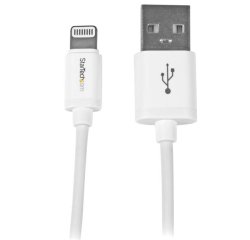 StarTech.com Cavo da USB a Lightning da 1 m - Cavo di ricarica per iPhone / iPad / iPod - Cavo di ricarica da Lightning a USB ad alta velocità - Certificato Apple MFi - Bianco