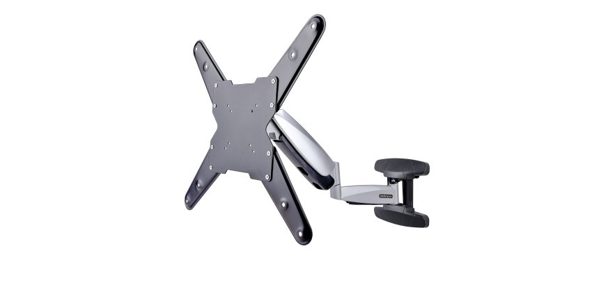 StarTech.com Support Mural TV VESA - Fixation Murale VESA Réglable pour Écrans 23-55" - Support Mural TV Mince Supportant 30kg - Bras Articulé TV 55 pouces - Support Mural TV Pivotant/Extensible/Basculant