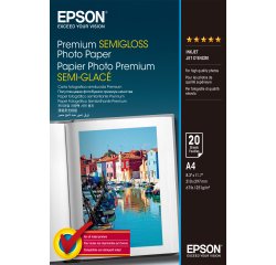 Epson A4 Premium Semigloss Photo Paper 251gsm, 20 sheets