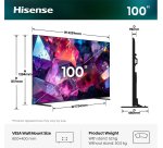 Hisense 100E7S PRO 2,54 m (100") 4K Ultra HD Smart TV Wi-Fi Nero